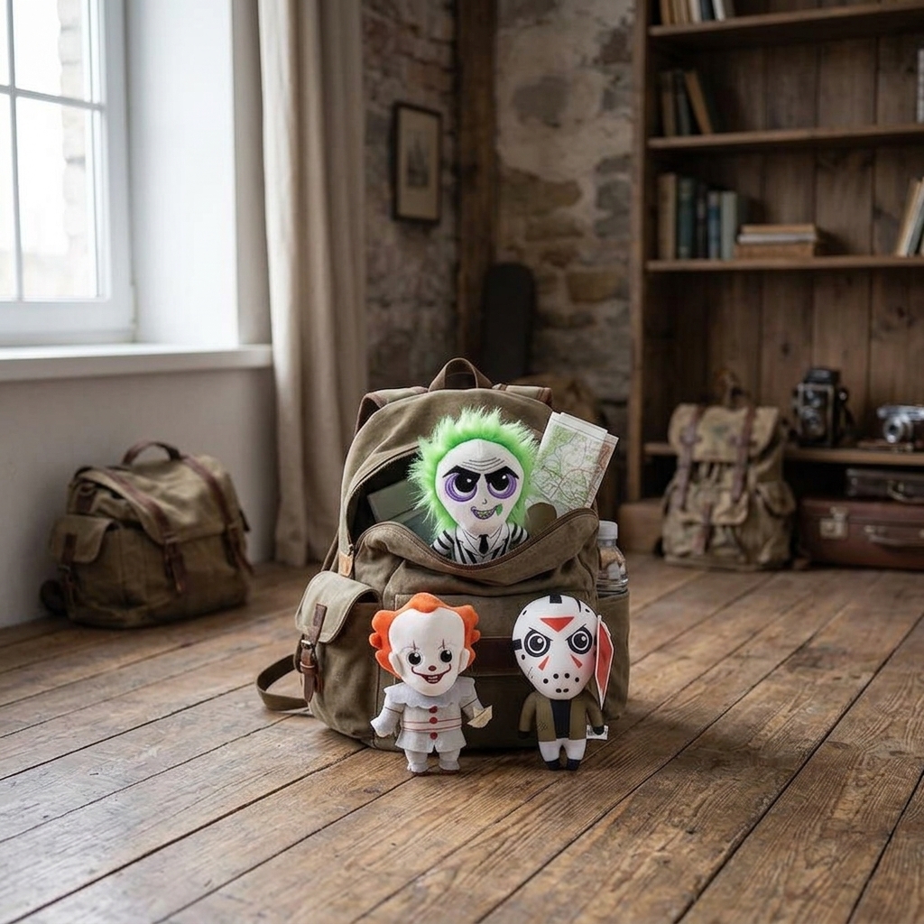 Pack de 3 peluches de terror - (IT Pennywise, Beetlejuice y Jason Voorhees Viernes 13) - 20 cm - Imagen 2